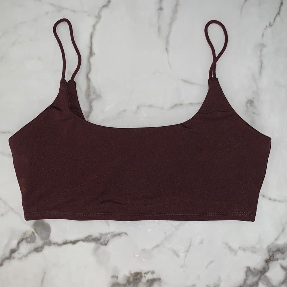 Brown Satin Bralette